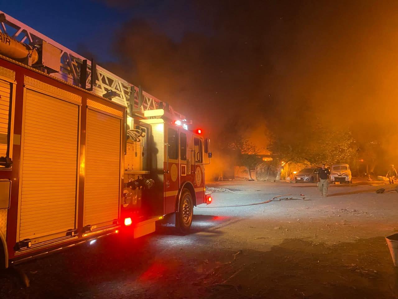 INCENDIO EN UNA GRANJA